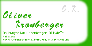 oliver kronberger business card
